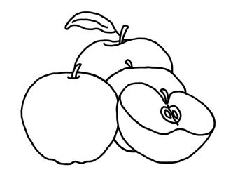 malowanki jablko do druku online 