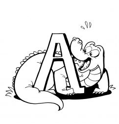 malowanki aligator do druku online 