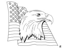 kolorowanki amerykanska flaga do pobrania 1