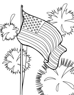 malowanki amerykanska flaga do druku za darmo 2