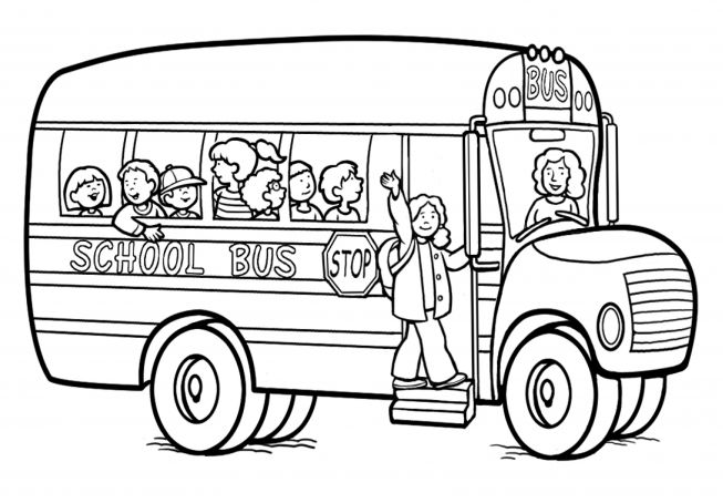 malowanki autobus szkolny do pobrania 