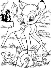 malowanki bambi do druku 