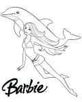 kolorowanka barbie z delfinem.