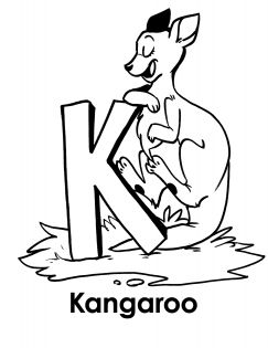 malowanki kangur do pobrania online 