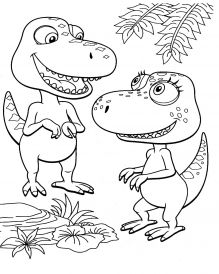 malowanki pociag dinozaurow do druku online 1