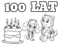 psi patrol kolorowanka tort urodziny.