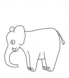 malowanki slon do druku 