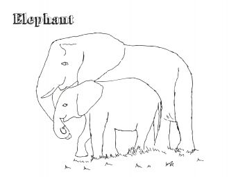 malowanki slon do pobrania 1