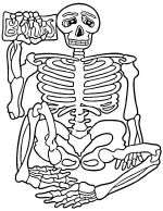 kolorowanki szkielety do druku online 1
