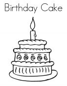 kolorowanki tort urodzinowy do druku 