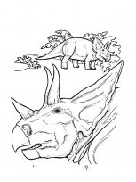 kolorowanki triceratops do druku online 