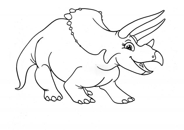 kolorowanki triceratops do pobrania 