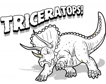 malowanki triceratops do druku 1
