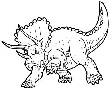 malowanki triceratops do pobrania 