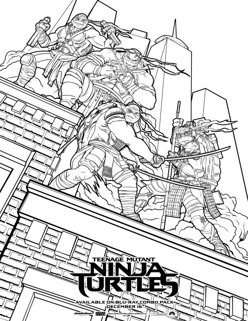 kolorowanki wojownicze zolwie ninja do druku 1
