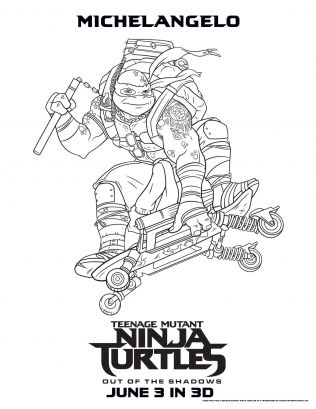 kolorowanki wojownicze zolwie ninja do pobrania online 2