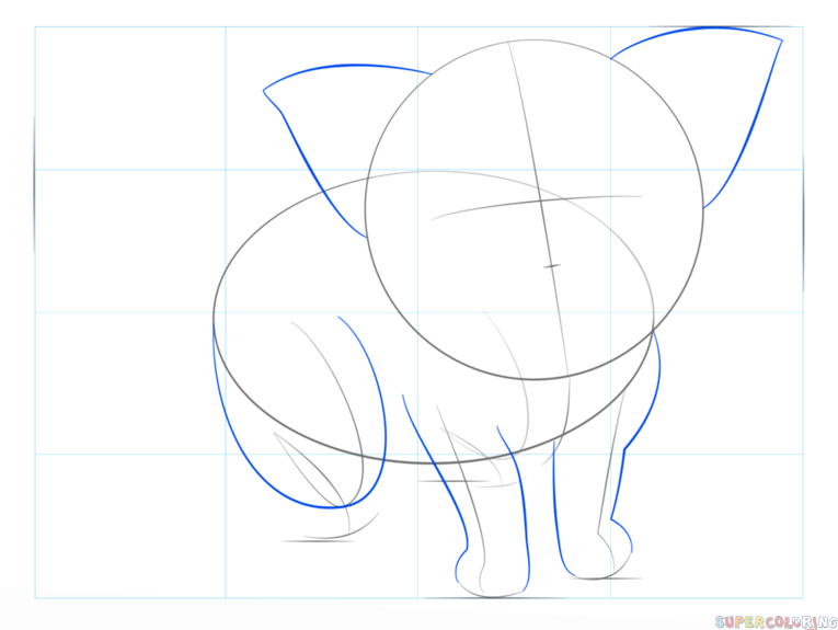 jak narysować kota animę krok 4