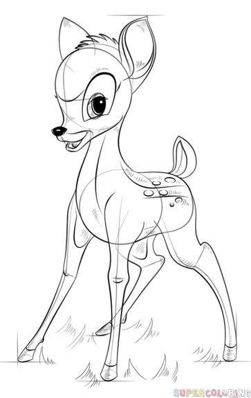 jak narysować bambi krok 8