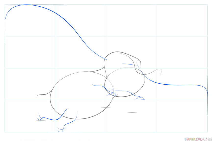 jak narysować latającego dumbo krok 3