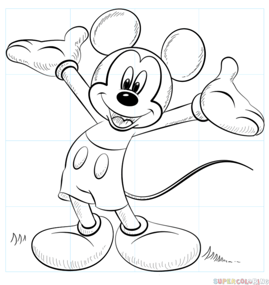 jak narysować myszka miki