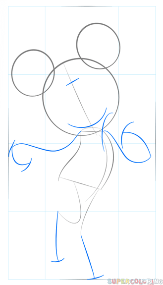 jak narysować myszkę minni krok 3