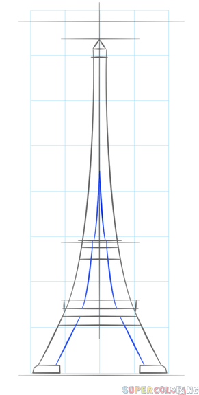jak narysować wieżę Eiffela krok 5