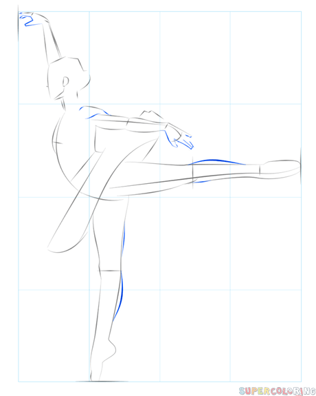 jak narysować balerine krok 7
