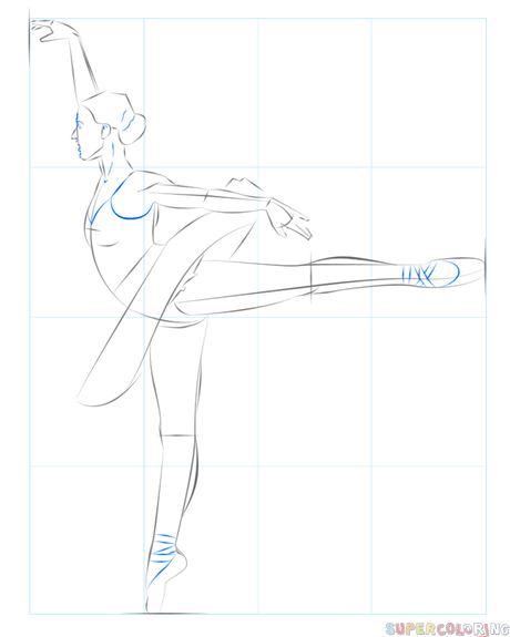 jak narysować balerine krok 9
