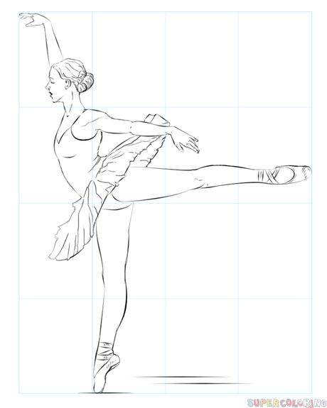 jak narysować balerine krok 10