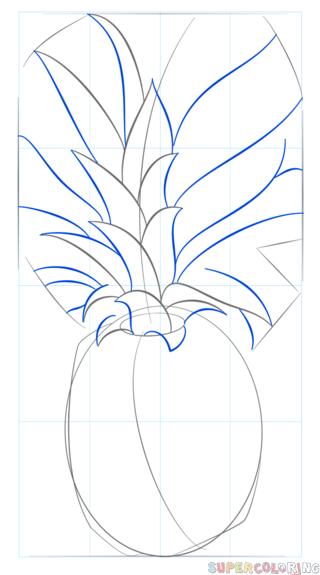jak narysować ananasa krok 5