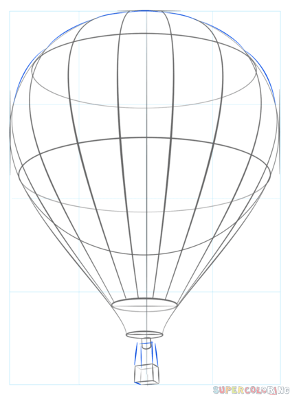 jak narysować balon powietrzny krok 6
