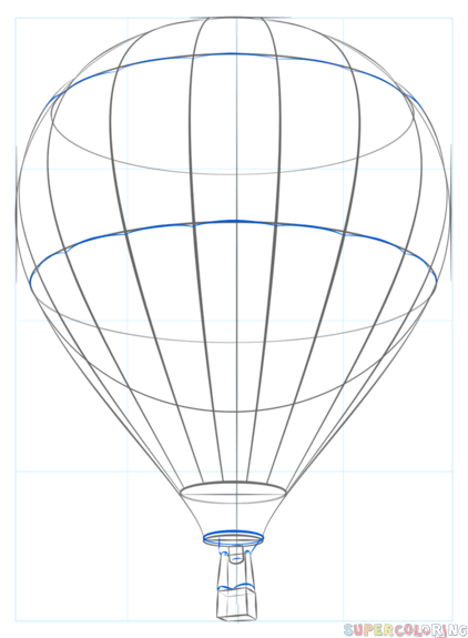 jak narysować balon powietrzny krok 7