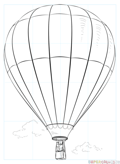 jak narysować balon powietrzny krok 9