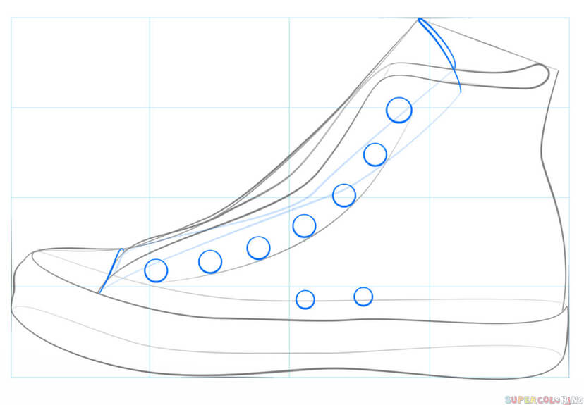 jak narysować buty converse krok 5