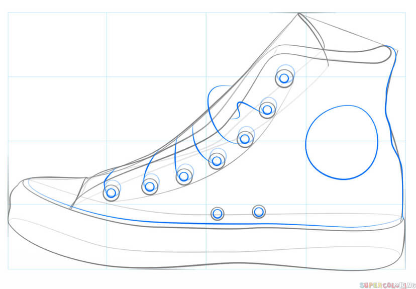 jak narysować buty converse krok 6