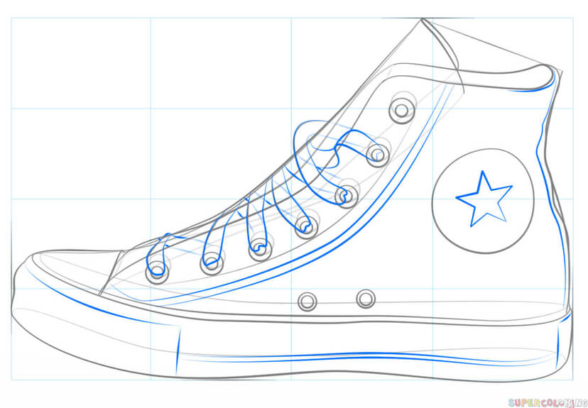 jak narysować buty converse krok 7