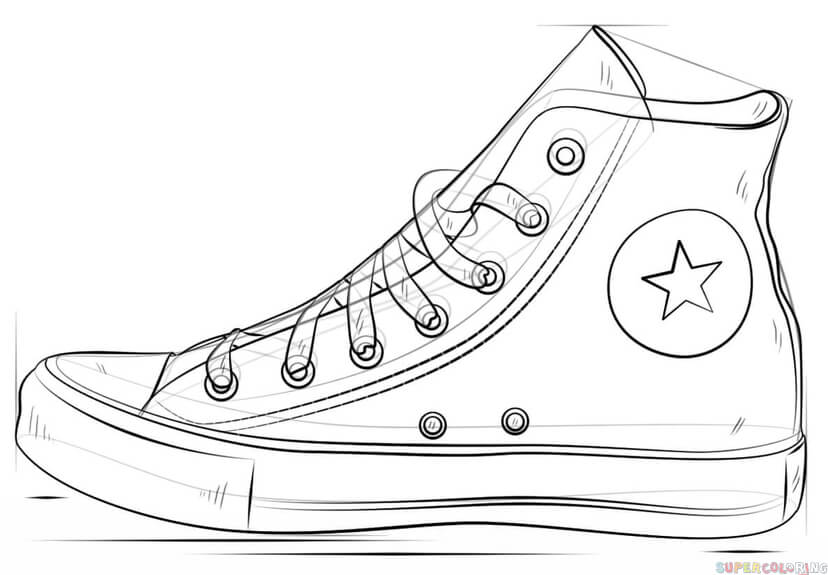 jak narysować buty converse krok 8