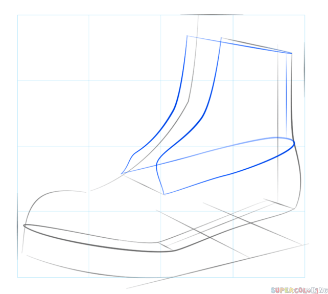 jak narysować buta krok 3