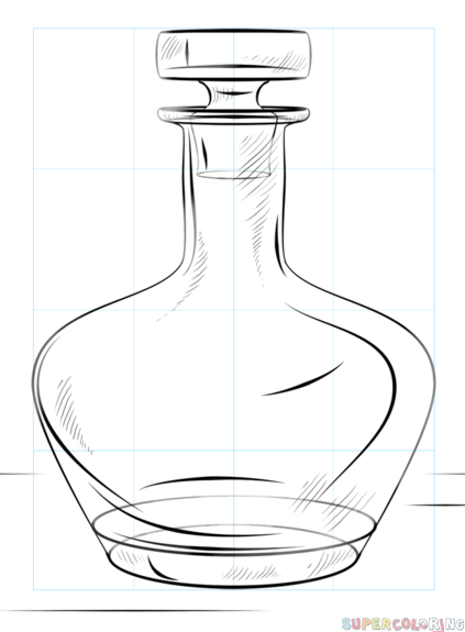 jak narysować butelkę