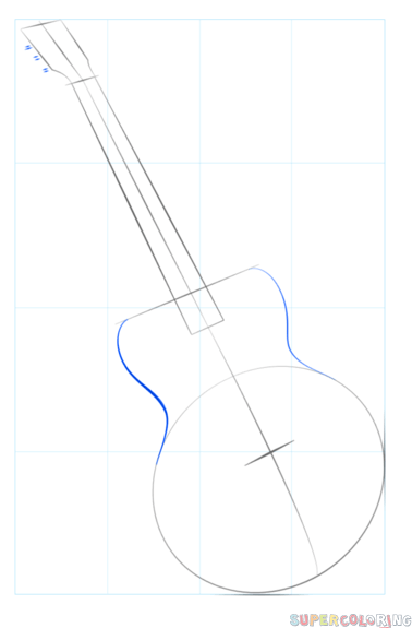 jak narysować gitarę elektryczną krok 3