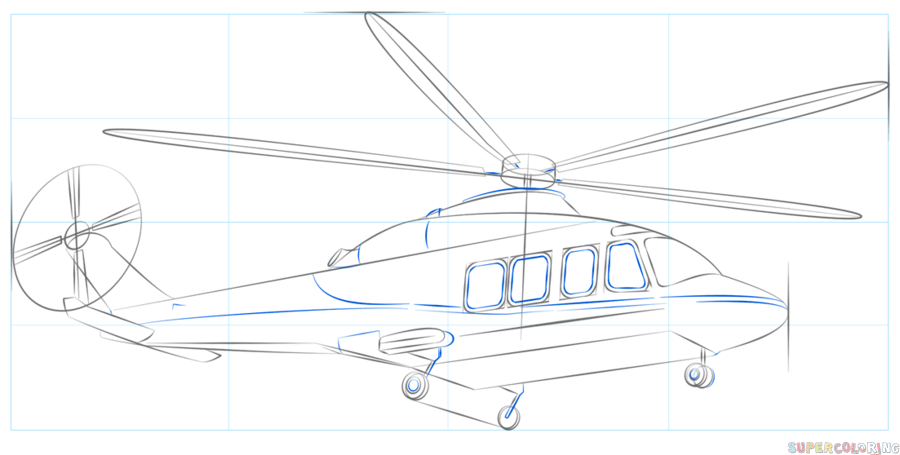 jak narysować helikopter krok 8