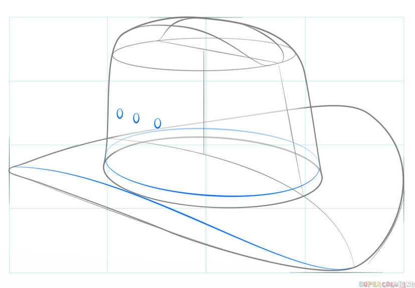 jak narysować kapelusz kowboya krok 5