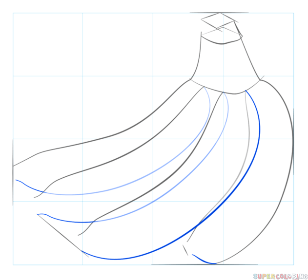 jak narysować kiść bananów krok 3