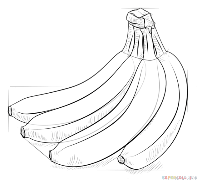 jak narysować kiść bananów krok 6