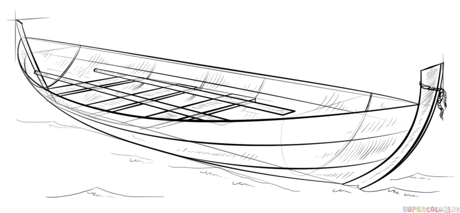jak narysować łódkę krok 8