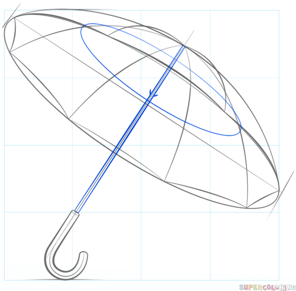 jak narysować parasol krok 6