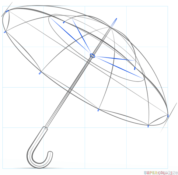 jak narysować parasol krok 7