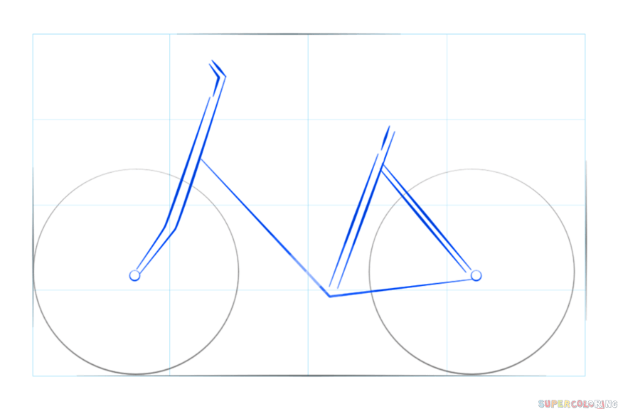 jak narysować rower krok 2
