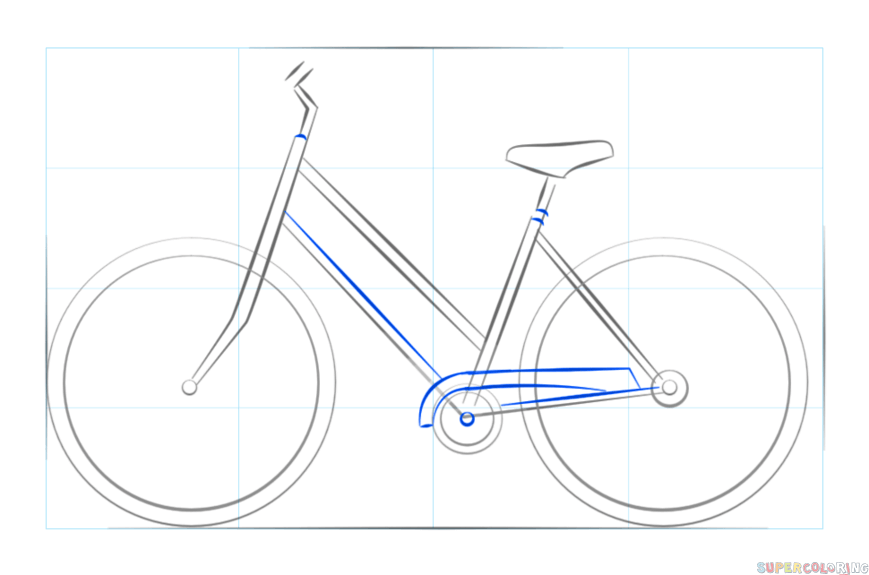 jak narysować rower krok 5