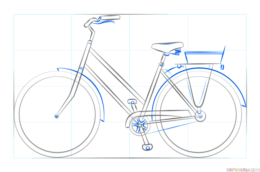 jak narysować rower krok 7
